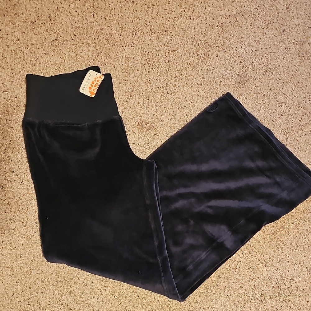 Free People Navy Velvet Lounge Pants